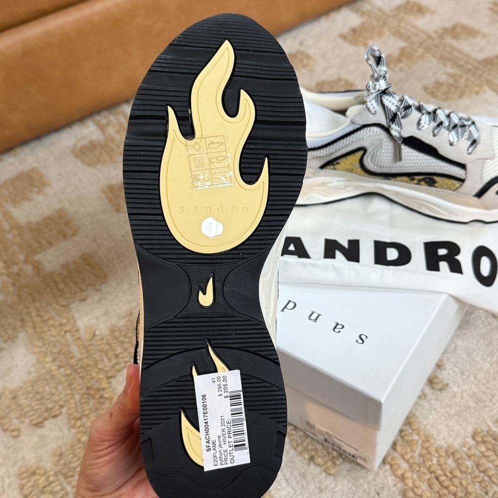 $425 SANDRO New flame sneakers sz 41 - Picture 7 of 7